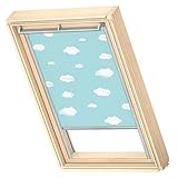 VELUX Original Verdunkelungsrollo (DKL), Kinder Sammlung, Silberne Seitenschienen, C02, Blauer H