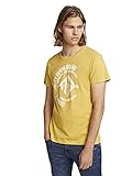 TOM TAILOR Denim Herren Logo Print T-Shirt, 27451 - Golden Ochre, XXL