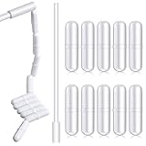 10 Stücke PTFE Magnetrührstäbe mit 10 Zoll Retriever, 35 mm/ 1,38 Zoll PTFE Magnet Rührermischer Rührstab mit Ringform Weiße Magnetische Laborstangen Rührp