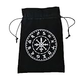 13x18CM Tarot Aufbewahrungs Tasche Tarot Karten Tasche 12 Konstellation Symbol Schutzkarte Brettspiel Stickerei Kordelzug Tasche Mini Samt Schmuck Tasche Für Tarot Karten Deck Karten Schmuckmü