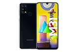 Samsung Galaxy M31 Android Smartphone ohne Vertrag, 4 Kameras, großer 6.000 mAh Akku, 6,4 Zoll Super AMOLED FHD+ Display, 64GB/6GB RAM, Handy in schwarz, deutsche Version exklusiv b