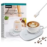 Tassenwärmer Getränkewärmer, Becherwärmer, Kaffeewärmer, USB Getränkewärmer, Elektrische Tassenwärmer Pad Mit Automatischem, Konstante Temperatur 55°C/131°F, Sichere Verwendung für Büro/H