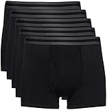 Amazon-Marke: find. Herren Shorts aus Baumwolle, 5er-Pack, Schwarz (Black X5), L, Label: L