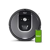 iRobot Roomba 960 Saugroboter mit starker Saugkraft, 2 Multibodenbürsten, Navigation für mehrere Räume, lädt sich auf und setzt Reinigung fort, Ideal für Tierhaare, App-Steuerung,Dirt D