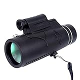 Lwieui HD Monokular Kompass Dual Focus Monoculars Teleskop-Teleskop-wasserdichtes schwaches leichte Vision für Camping-Reisen zum Beobachten von Wildtieren (Farbe : Black, Size : One Size)