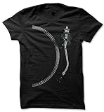 Turntable Tone Arm & Platter Men's Black T-Shirt Technics Vinyl DJ Black 3XL