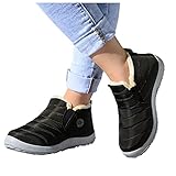 Damen Winterstiefel wasserdicht warm gefütterte Schneestiefel Winterschuhe Teenager Mädchen Flach rutschfest Bequem Leichte Reiterstiefel Einsatzstiefel Frauen Kurzschaft Stiefel Boots S