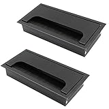 Kabeldurchführung Kabeldurchlass Schreibtischkanal Schreibtischdurchführungen Schreibtisch - 2 Stück 160 mm * 80 mm Aluminiumlegierung mit Bürstendichtung für Schreibtische Bü