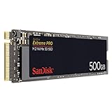 SanDisk Extreme PRO M.2 NVMe 3D SSD 500 GB interne SSD (Lebensdauer von bis zu 300 TBW, 3D-NAND-Technologie, 3.400 MB/s Lesegeschwindigkeiten, 410.000 IOPS)
