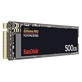 SanDisk Extreme PRO M.2 NVMe 3D SSD 500 GB interne SSD (Lebensdauer von bis zu 300 TBW, 3D-NAND-Technologie, 3.400 MB/s Lesegeschwindigkeiten, 410.000 IOPS)