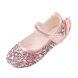 EMIN Mädchen Prinzessin Schuhe ELSA Anna Schuhe Anhänger Flach Kristall Schuhe Partei Glitzer Perle Pailletten Pumps Sandalen Festliche Tanz Schuhe Ballettschuhe Karneval Fasching Kostüm Zubehör 25-36