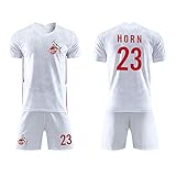 JesUsAvila Herren Fußball Trikots T-Shirt + Shorts 1.Fc-Koln Trikot Trainingskleidung Erwachsene Kinder Fußball Uniform Mode / B23# / M