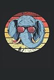 Elefant: Notebook Lines Format A5 (6x9) || 120 Seiten Hipster Vintage Elefant Retro Sonnenuntergang Farben Afrika |Notebookschule |Tagebuch | Zeitschrift | Zeichen |Notizblock