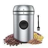 Kaffeemühle Elektrische, 80g Kaffeemühle, 200W Edelstahl Mühle, 25000 U/min Getreidemühle Elektrisch, mit 304 Edelstahlklingen und Reinigungsbürste, für Kaffeebohnen Nü