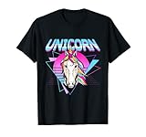 Einhorn Retro 80s Aesthetic Vaporwave Synthwave T-S