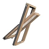 Solstro DPY B900 Dachfenster, Holzfenster mit Slim-Blendrahmen und Doppelverglasung mit Universal-Eindeckrahmen - C4A, 55 x 98