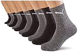 PUMA Unisex-Adult Short Crew (5 Pack) Socks, anthraci/l Mel Grey/m Mel Grey, 43/46 (5er Pack)