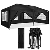 3x6 Pavillon Pop-up Zelt Outdoor Garden Schwerlast Hochleistungs-Pavillon mit 6 Seitenwänden, 210D wasserdichte Abdeckung
