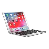 BRYDGE 10.5, Hochwertige Bluetooth Tastatur aus Aluminium, Deutsches Layout QWERTZ, für das iPad Pro 10.5 und das iPad Air 10.5 (3. Generation), silb