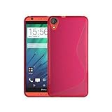 HTC Desire 820S-Line Silikon Gel In Pink Cover Case, inkl. Displayschutzfolie, von Gadget Boxx