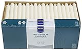Metro Professionell Tafelkerzen | Ø 21,5mm (180mm lang) | 6h Brenndauer | Gastronomiebedarf | Gastronomiekerzen | Gerade Kerzen | Household Candles | Made in Europe (elfenbein, 144 Stück)