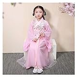 Hanfu Mädchen Kostüm Super Fee Sommerkleid Rock Elegant Chinesisches Kostüm (Farbe: F, Größe: 150cm)