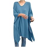 Langarmshirts Damen Langarmshirts Langarm Bluse Langarm Oberteile Langarmshirt Tunika Hemd Tops Pullover Blusen Tuniken Shirts Longshirts Tshirt Lockere Bluse, Hemd mit F