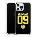 DeinDesign Silikon Hülle kompatibel mit Apple iPhone 13 Pro Case weiß Handyhülle Borussia Dortmund BVB Trik