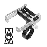 MOVIGOR 360°Drehung Universal Bike Fahrrad Motorrad Halterung für Handy, Smartphone, Navi usw. | Aluminiumlegierung Einstellbar für 3,5-6,5' Handy MTB Road Bike Phone Halterung für 22,2-31,8 Lenk
