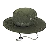 Zylione Boonie Mens Cap Cap Hats Adjustable Fisherman Hat Nepalese Camouflage Baseball Caps (Army Green, Free Size)