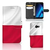 Handytasche für Samsung Galaxy A5 2017 Book Style Cover Polnische Flagg