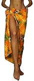 King Kameha Funky Hawaii Cover-up Pareo Sarong, Small Flower, Gelb, G