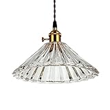 ZHHk Retro Kreative Kleine All-Kupfer Einzelmonitor-Eisen-Kopf-Lampen Regenschirm Kristallglas Kronleuchter 25 * 15CM