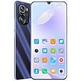 OnePro 9+ Dual SIM entsperrte Handys Smartphone, 6,8-Zoll-HD-Vollbild, 8 GB RAM + 128 GB ROM, Dual-Kameras, Dreifach-Kartensteckplätze, Face ID, 6800 mAh Akku (Color : Blue)