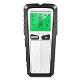 Ortungsgerät Wand Scanner Detektor, 5 in 1 Multifunktional Stud Finder Stromleitung Detektor Metallbolzenerkennung Leitungssucher mit LCD Display für Live Leitung, Holz, Metall, AC