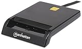 Manhattan 102049 Smartcard-Lesegerät Chipkartenleser USB extern schw