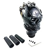 Car Gear Shift Knob, Universal Skull Shape Car Gear Knob Gear Shift Lever Manueller Schalthebel Autozubehör, Schw