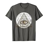 Cooles Vintage T-Shirt mit allsehendem Illuminati Aug