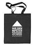 Shirtstreet24, Hipster Hopster, Natur Stoffbeutel Jute Tasche (ONE SIZE), Größe: onesize,schw