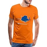 Spreadshirt Die Sendung Mit Der Maus Kleiner Elefant Springt Männer Premium T-Shirt, XL, Orang