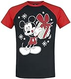 Micky Maus Christmas! Männer T-Shirt schwarz/rot XXL