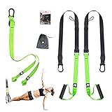 RHINOSPORT Schlingentrainer Sling Trainer Set mit Türanker Einstellbar Fitness Zuhause Suspension - geeignet für unterwegs und für das Training im Innen- und Außenb