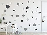 Timalo® 60 Stück Wandtattoo Kinderzimmer bunte große Kreise Pastell Wandsticker – XL Aufkleber Punkte | 73080-SET12-60 g