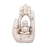 MARSPOWER Engel In Hand Fee Garten Dekor Amor Statue Wohnkultur Engel Statue Skulptur Figurine Memorial Home Desktop Ornamente - Weiß 10x6.5x17