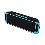 QIXIAOCYB Blau tragbarer Lautsprecher Bluetooth 4. 0 Soundbar- Lautsprecher 3D-Surround-Stereo- Lautsprecher TF-Laptop- Soundbar CAIXA DE SOM