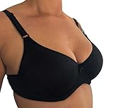 T-Shirt-BH Bügel-BH Push-up Soft Schale mit nahtlosen Cups Gr. 75 80 85 90 95 100 A B C D Schwarz - Gr. 100 B