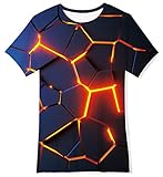 TUONROAD Jungen Mädchen Kurzarm T-Shirt Kinder 3D Bunte Löwe Drache Lustiges T-Shirt 9-12 J