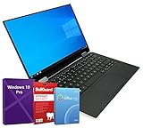 Allround Convertible Notebook 13.3 Zoll Full HD Intel Core i7-7Y75@ bis 3,6 GHz, 8 GB RAM 512 GB SSD mit Touchscreen, GRATIS Windows 10 Pro, BullGuard, SoftMaker O