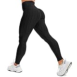 FITTOO Sport Leggings Damen High Waist Push Up Boom Booty Anti Cellulite Leggins Damen Kurz Butt Lifting Kurze Leggings Scrunch Butt Sportleggins Jogginghose Yogahose Fitnesshose für Gym Yoga Work