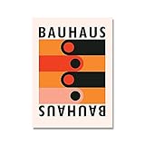 Bauhaus-Tor-Ausstellungsplakat, Retro-Wandkunst abstrakte minimalistische geometrische Bilder, rahmenloses Leinwandbild A1 15x20